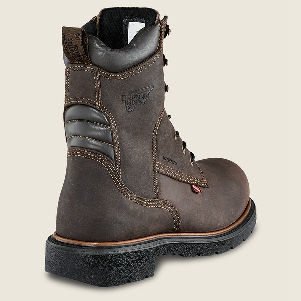 Red Wing Mens Dynaforce® - 8-inch Insulated Waterproof Soft Toe - Work Boots Dark Brown - 4678EZBRF